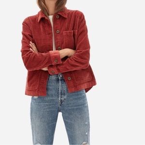 Everlane Corduroy Chore Jacket Red Brick Size XL